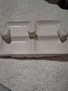 Gibson White Four-Compartment Ceramic Server